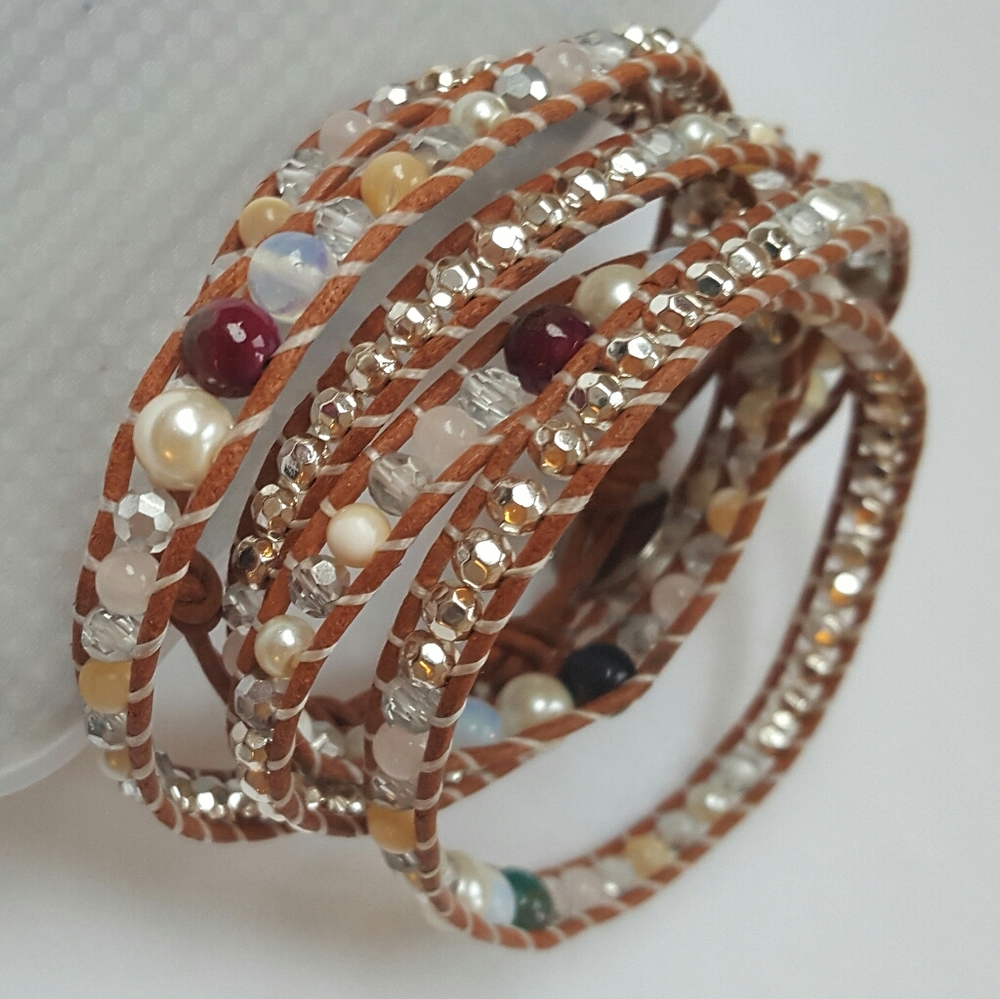 Leather Wrap Bracelet Chan Luu Style